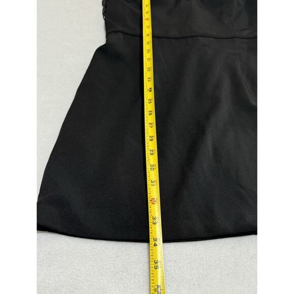 Mac Duggal IEENA 10 V-neck Beaded Sleeve Mini Evening Dress Black 26526 NWT RARE - Picture 16 of 16